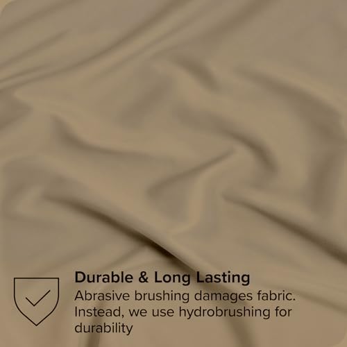 100% Cotton Full 4 Piece Sheet Set 15" Deep, Taupe