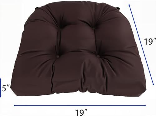 amberr Outdoor Chair Cushions Set of 2, Waterproof Outdoor Seat