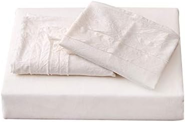 White Duvet Cover Set Washed Cotton Queen Size 3 Pieces Set 1