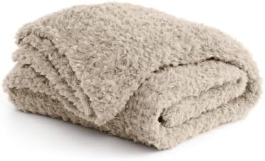 YnM Luxury Faux Rabbit Fur Throw Blanket, Ultra Soft & Breathable