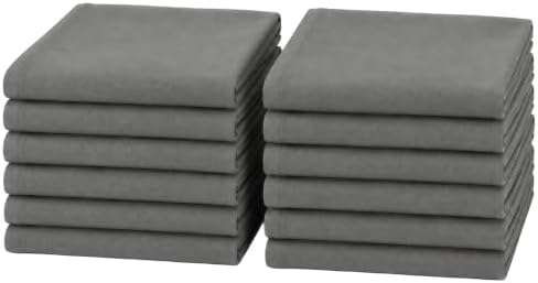 Aunti Em's Kitchen Flour Sack Towels for Embroidery, Steel Grey