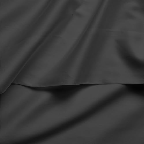 6-Pcs Cotton Bedding Set Dark Grey King Size 16" Deep Pocket