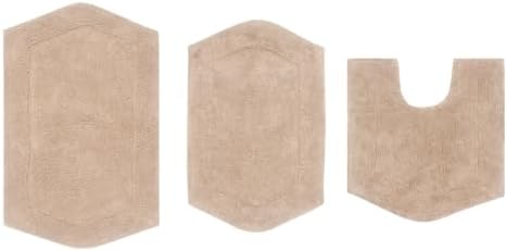 TRP Quick Dry Super Absorbent Tufted 100% Cotton Bathroom Rugs Sets