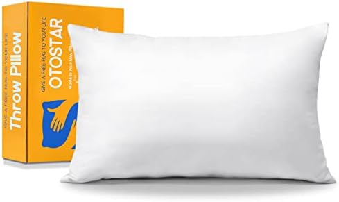 OTOSTAR Throw Pillow Insert, 12 x 20 Cushion Inner Soft Fluffy Plump