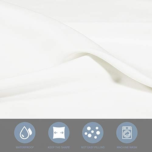 Easy-Going Round Waterproof Tablecloths R70 inch Ivory Spillproof