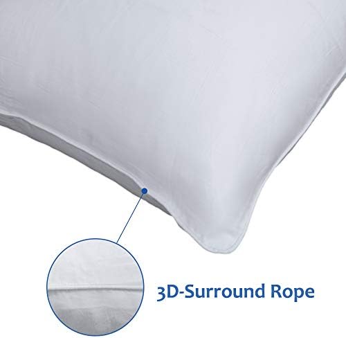 Precoco Queen Pillow Cases Set of 2 | 100% Cotton White Pillowcases