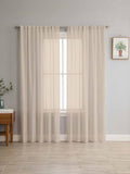 Pure Color Sheer Curtains Aesthetics Contemporary Luxury 108 Inches