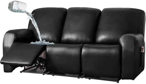 JOKIVTOU PU Leather Recliner Sofa Cover