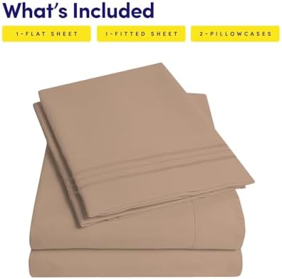 1500 Supreme Collection Full Sheet Sets Taupe - Luxury Hotel Bed