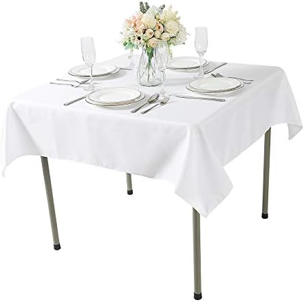 CupuamonSquare Tablecloth 70x70 inch Washable Polyester Fabric Table
