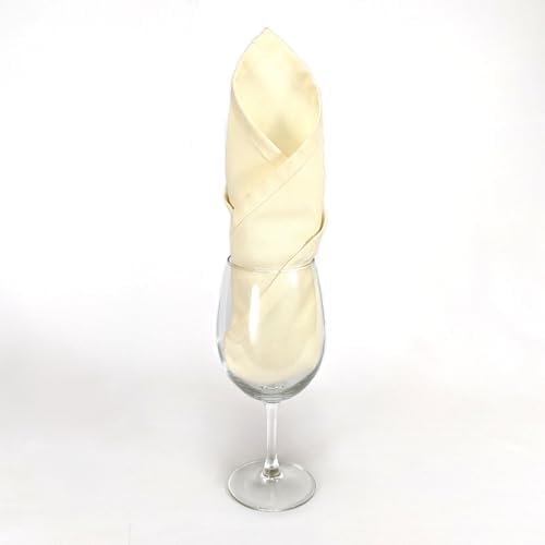 TableLinensforLess Premium 100% MJS Spun Ivory Round Tablecloth