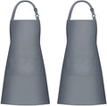 Jubatus 2 Pack 100% Cotton Aprons with 2 Pockets Cooking Chef Kitchen