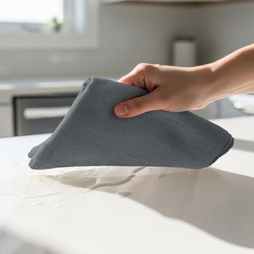 Utopia Kitchen Light Grey Flour Sack Towels [24 Pack - 28 x 28 Inch]
