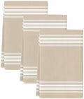 LooPoP Kitchen Towels Set of 3 Khaki Stripes Dish Towels and
