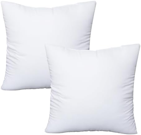 OKBA Throw Pillows Insert Set of 2, with 100% Cotton Cover,Bed and