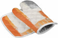 Quilted Cotton Terry Cloth Oven Mitt, Pot Holder Gradient Orange Gray