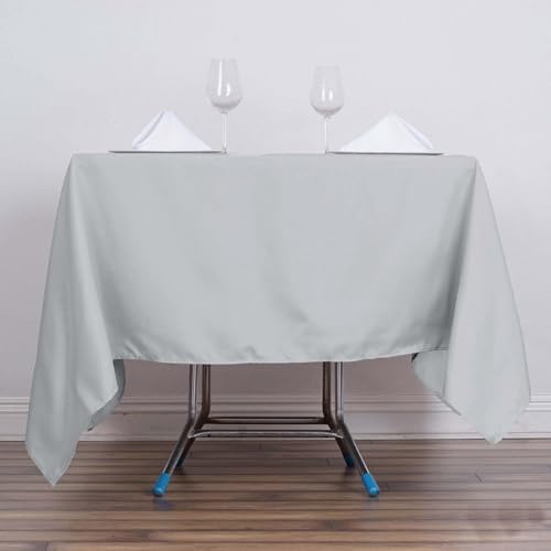 Efavormart 70" Square Linens Silver Wholesale Linens Polyester Square