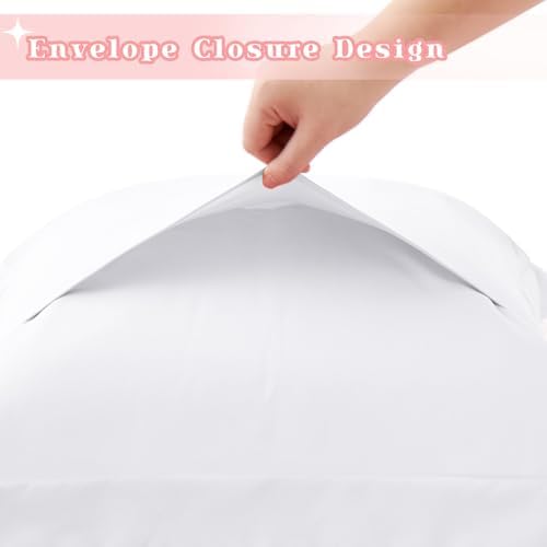 Homiest White Pillow Shams Queen Size Set of 2, 2-Inch Flange