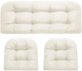 DANGHOOGY Wicker Chair Cushions, Waterproof 3Pcs Outdoor Cushion Set