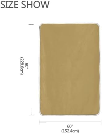 Khaki Plush Throw Blankets for Bed Couch and Living Room Suitable