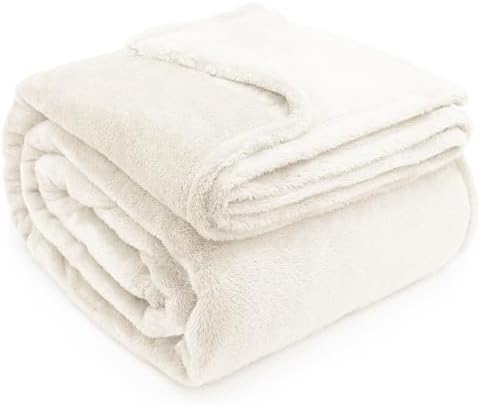 DEZ FURNISHINGS Ultra Soft Plush Fleece Throw Blanket, Double Sided