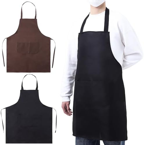 12pcs Kitchen Aprons Set, Unisex Hanging Neck Style with Front