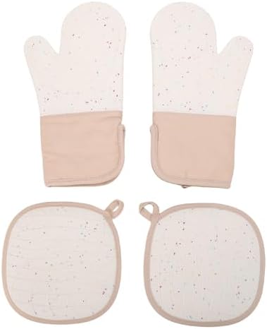 Dioche Set Silicone Oven Oven Mitts Pot Holders Set 500°F Silicone