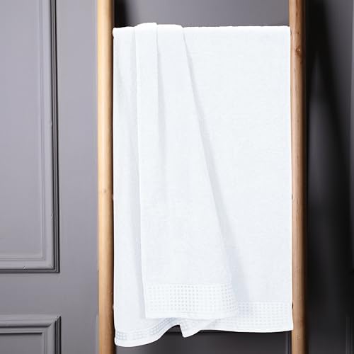 GLAMBURG Cotton 2 Pack Oversized Bath Sheet 35 x 70, Large Bath Sheet