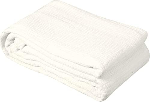 DOLLCENT 100% Cotton King Size Blanket for Bed, Premium Soft Combed
