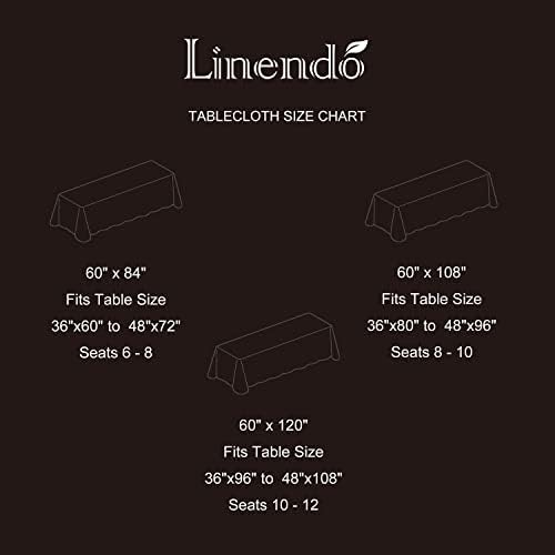 Linen Tablecloth - 60 x 108 Inch Taupe Grey, Rectangle/Oblong Table