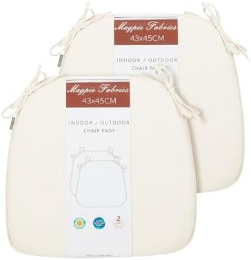 Magpie Fabrics 17"x16"x2" U-Shape Chair Cushions with Ties 2 Count