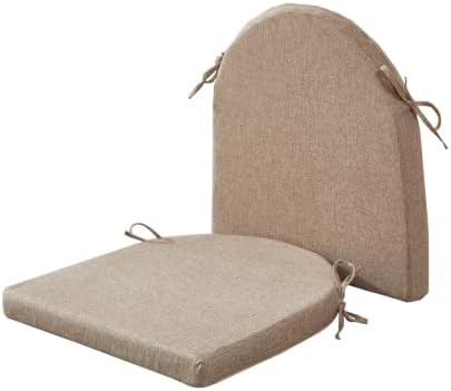 18x18 Inch Chair Cushions for Dining with Tie Washable Cover,2 Set