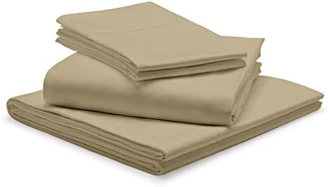 1000-TC Egyptian Cotton 4-PC Sheet Set, 12" Deep Pocket - Taupe, Twin