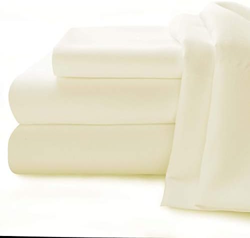 Baltic Linen Soft and Cozy Microfiber Sheet Set King Ivory 4-Piece Set