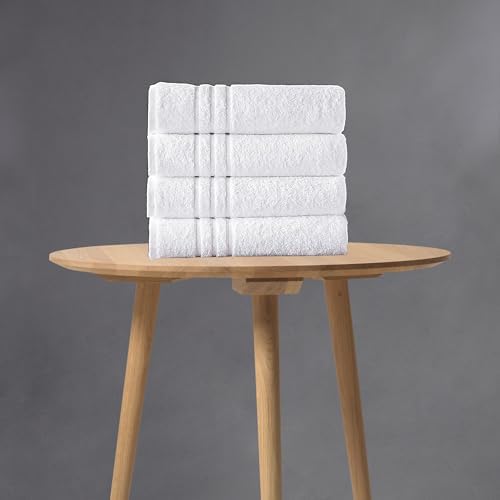 Litanika Linen 4 Piece Bath Towels, 100% Cotton Quick Drying Towels