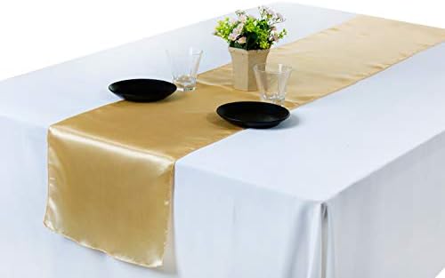 VDS Pack of 15 Satin Table Runners Charmeuse Sateen Silk Centerpiece
