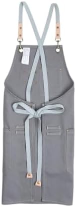 Canvas Apron Adjustable Fit Nordic Industrial Style with Pockets