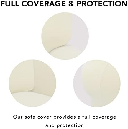 PureFit Stretch Couch Covers for Sofa Large Sofa Slipcovers Ivory