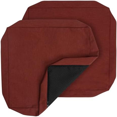 FUNHOME Outdoor Cushion Covers 20 x 20 x 4 inch,Set of 2,Non-Slip