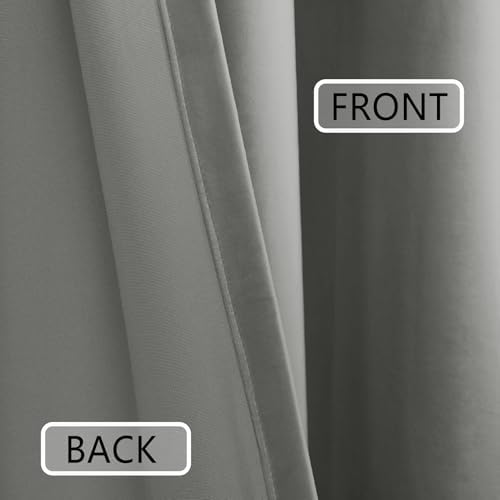 Macochico Extra Long Velvet Curtains 100 Inch Width by 120 Inch Length