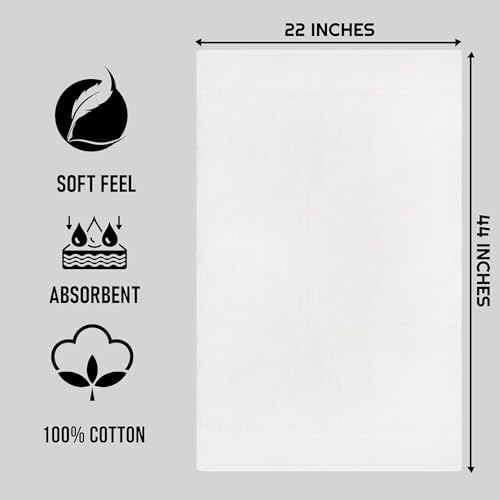 CH White Bath Towels Bulk Pack of 60 (22x44 Inches) – Pure Cotton