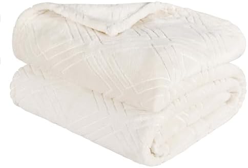 Fleece Diamond Fluffy Blanket, Decorative Blankets for Bedroom, Sofa