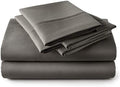 6-Pcs Cotton Bedsheets Dark Grey King Size 16" Deep Pocket
