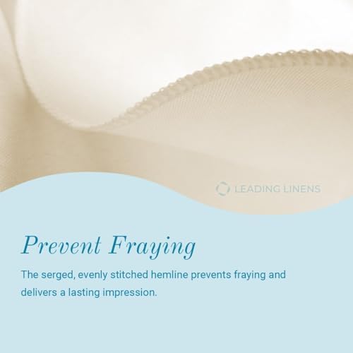 Leading Linens 12 pcs 90 Inch Round Ivory Polyester Tablecloth