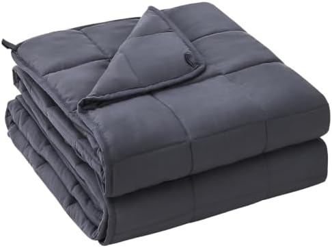 yescool Weighted Blanket for Adults 10lbs Twin Size, 48" x 72", Grey
