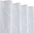 Bedding Craft White Farmhouse Tab Top Curtains 96 Inch Long – Set of 2