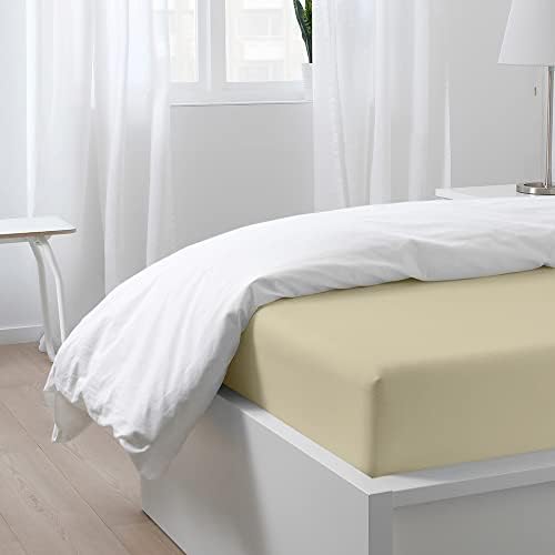 FLXXIE Twin XL (39"x80") Microfiber Fitted Sheet Only, Light Taupe