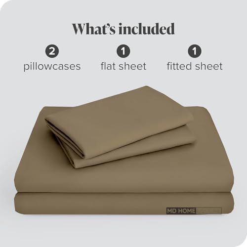 Hotel Luxury Bed Sheets, Queen Size 4 Piece Sheet Set, 16 Inch Deep