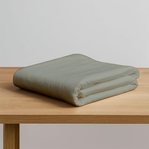 Cottingon Full Size Flat Sheet - 100% Cotton Sateen Top Sheet, Soft