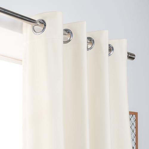 Home Fashion Max Total Blackout Set of 2 Linen Textured Curtains